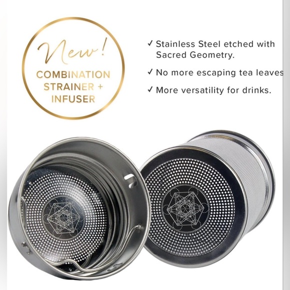 Sacred Lotus ♥️ Double-Walled Glass Tea Infuser  coffee,Smoothies Glass/Strainer - Picture 4 of 6